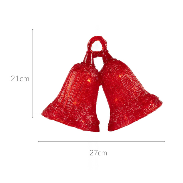 Clopotei LED de Craciun, rosii