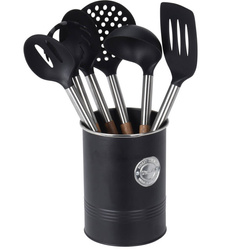 Set ustensile de bucatarie, 6 bucati cu suport metalic
