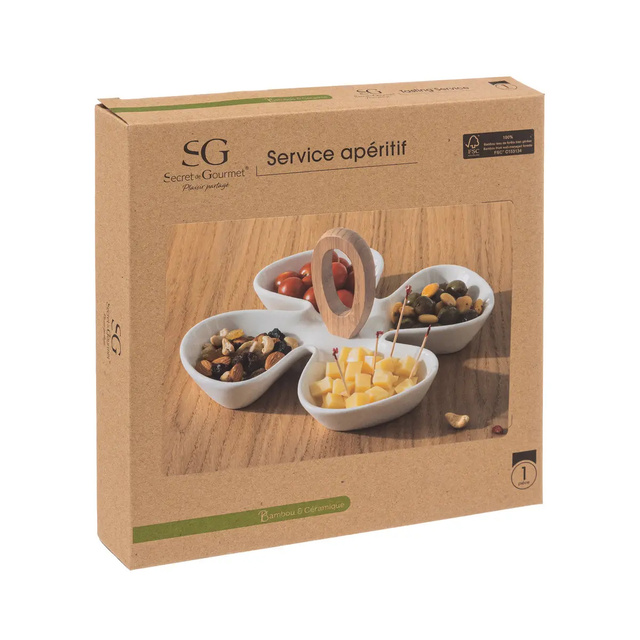 Platou pentru aperitive in forma de floare