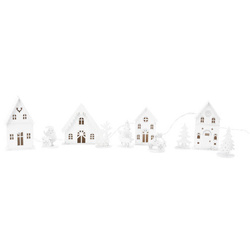 Decorațiune LED în formă de căsuțe de pus pe masă