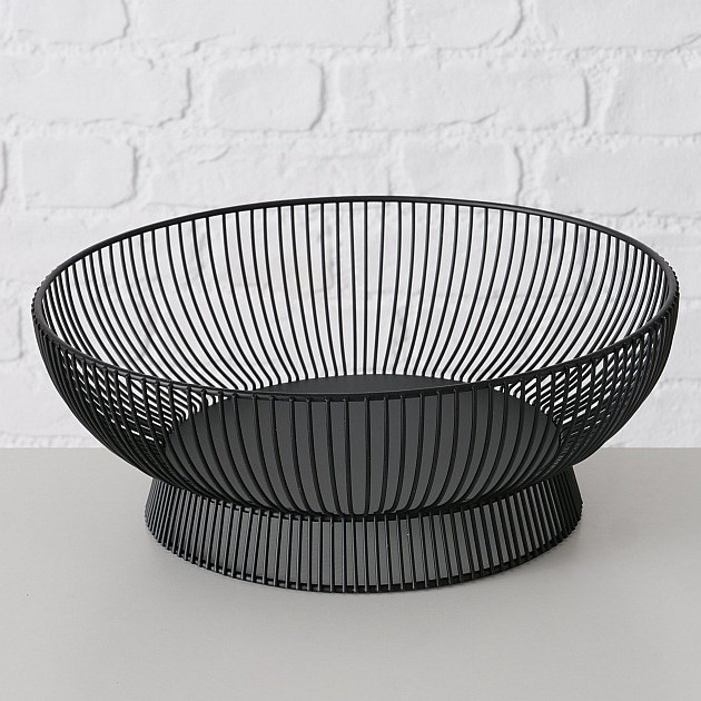 Fructiera metalica, Balu, 2 buc, negru