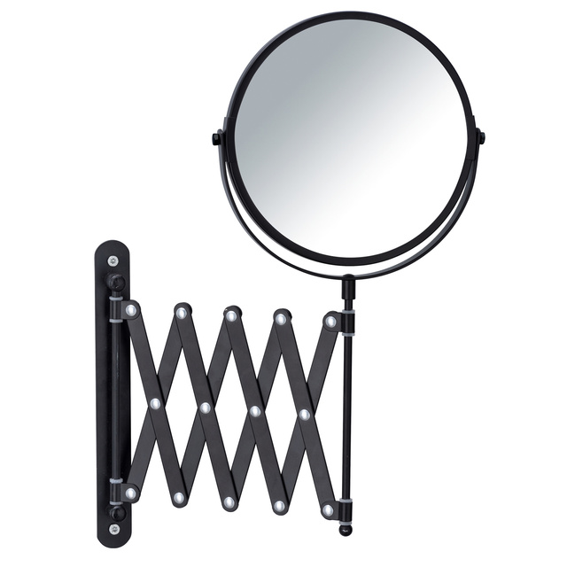 Oglindă cosmetică EXCLUSIV, telescopică, neagră, WENKO