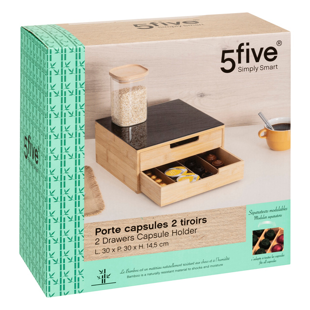 Recipient pentru capsule de cafea BLACK BAMBOO