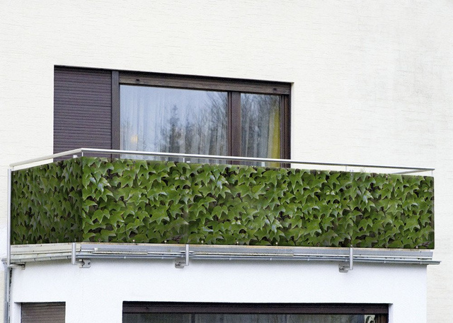 Protecție pentru balcon cu motiv de viță sălbatică - 500 x 85 cm, viță sălbatică