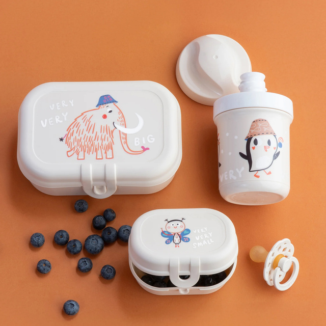 Set: sticlă de apă 200 ml și cutie de prânz HOP ON AT HOME, 3 piese, KOZIOL