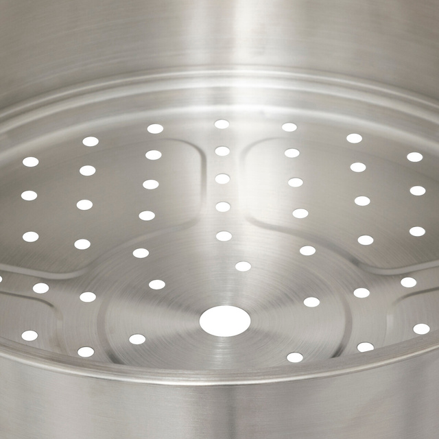 Oală cu aburi aluminiu turnat 24 cm gri