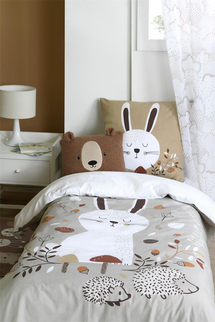 Perna pentru copii cu urechi ursuleț GABIN, 40 x 40 cm