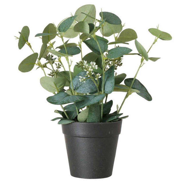Planta artificiala  Sage, eucalipt in  ghiveci, 30 cm,  verde
