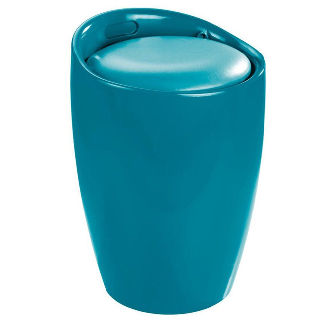 Pufa CANDY - coș de rufe, 2 în 1, WENKO, marin