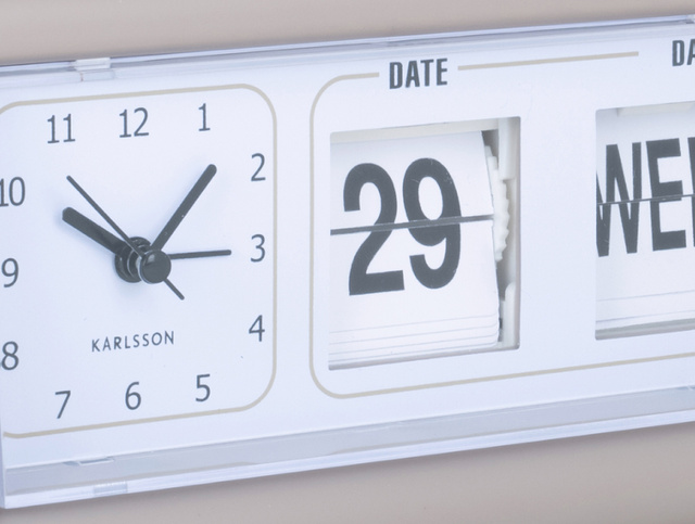 Ceas deșteptător retro FLIP cu dată