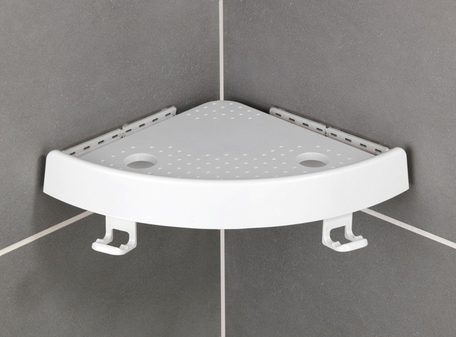 Raft baie cu montare pe colt, Alb, Allstar