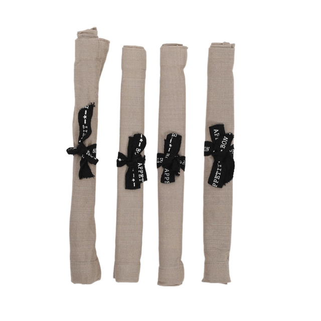 Set de suporturi pentru farfurii din bumbac, 4 bucati, 48 x 33 cm