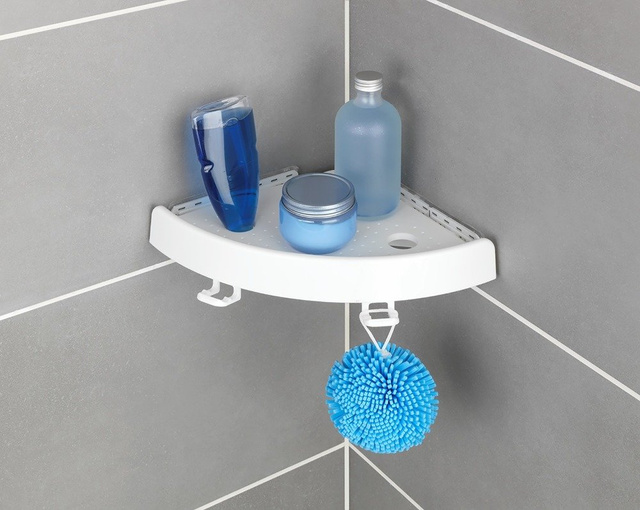 Raft baie cu montare pe colt, Alb, Allstar