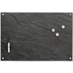 Tabla magnetică cu suprafață de sticlă, cu ștergere uscată acoperită cu sticlă magnetică, produs ușor de instalat, 40x60, ZELLER