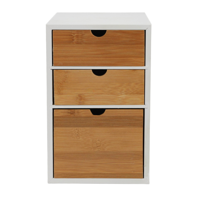 Organizator de birou cu sertare din bambus