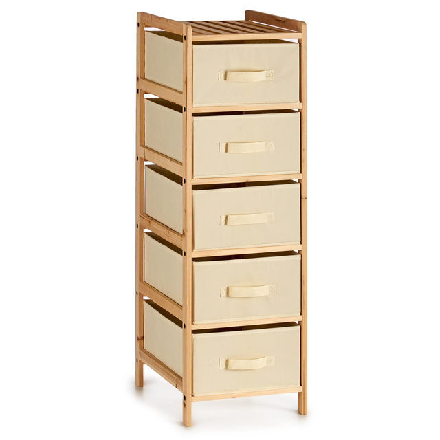 Comodă cu 5 sertare din material textil