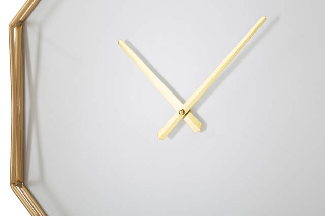 Ceas de perete octogonal în stil glamour, Ø 56 cm