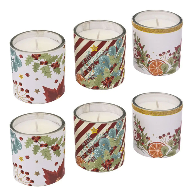 Set lumanari parfumate in cutie decorativa, 6 buc.