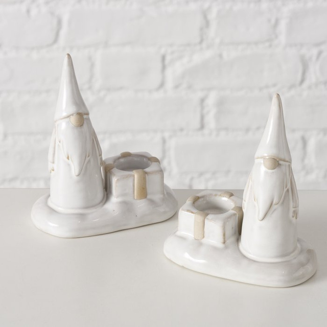 Candelabru cu gnom pentru o singură lumânare SLAVKO, înălțime 11 cm