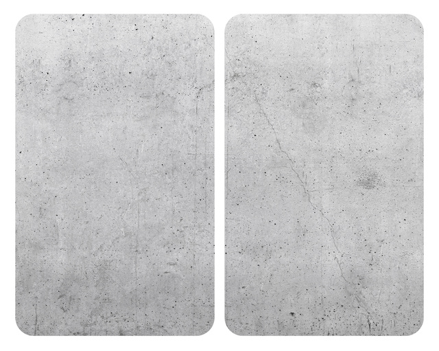 Plite de sticla pentru aragaz, 2 bucati, Beton, WENKO