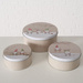 Set de trei cutii de depozitare HARALD, Ø 13-20 cm