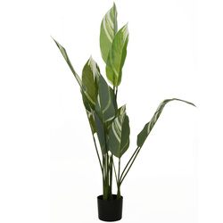 Planta artificiala cu frunze mari, 118 cm