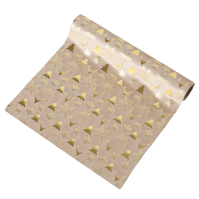 Culoar din poliester cu motiv festiv NAINA, 152 x 35 cm