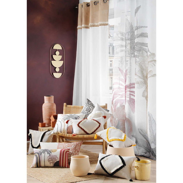 Perna decorativa pentru living MALORY, cu ciucuri