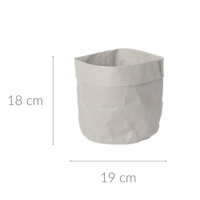 Husa pentru ghiveci din hartie zdrobita, 19 x 18 cm