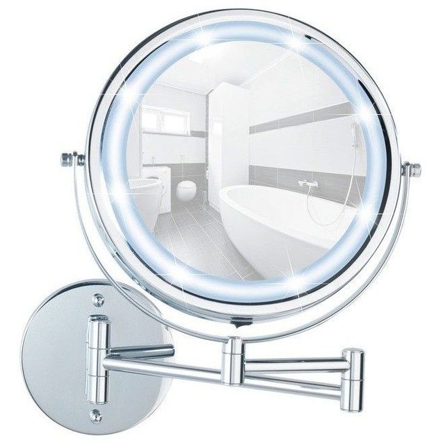 Oglindă cosmetică de perete Power-Loc LUMI cu iluminare LED, mărire x5, WENKO