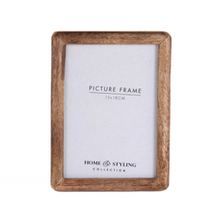 Ramă foto din lemn, verticală, din lemn de mango, 23 x 2 x 28 cm