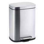 Cos de gunoi LENO, cu pedala si functie Easy-Close, 5 L, argintiu, Wenko
