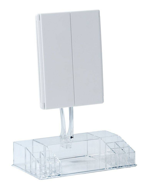 Oglindă cosmetică cu organizator FANANO LED, Wenko