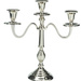 Candelabru cu trei brațe, argintiu, 30 cm, model 1