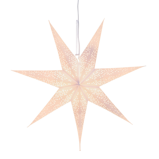 Stea de hârtie cu model perforat, 75 cm, cu 7 brațe