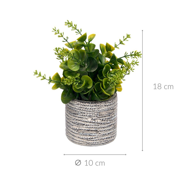 Suculent artificial în ghiveci cu dungi FEGREE, Ø 10 cm