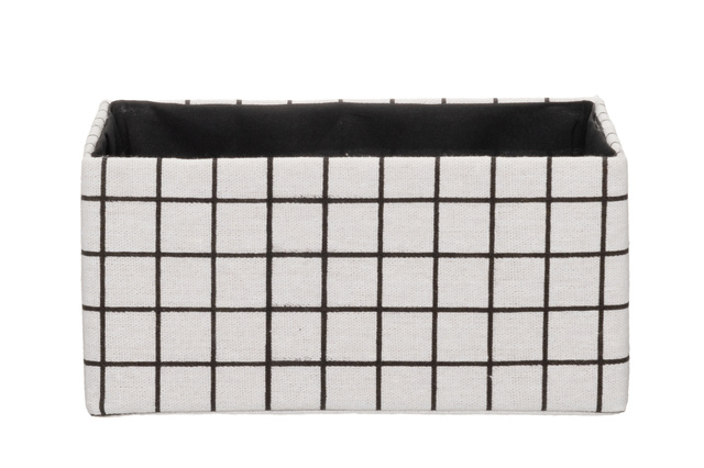 Coș textil cu mânere FOXY, Ø 34 x 50 cm