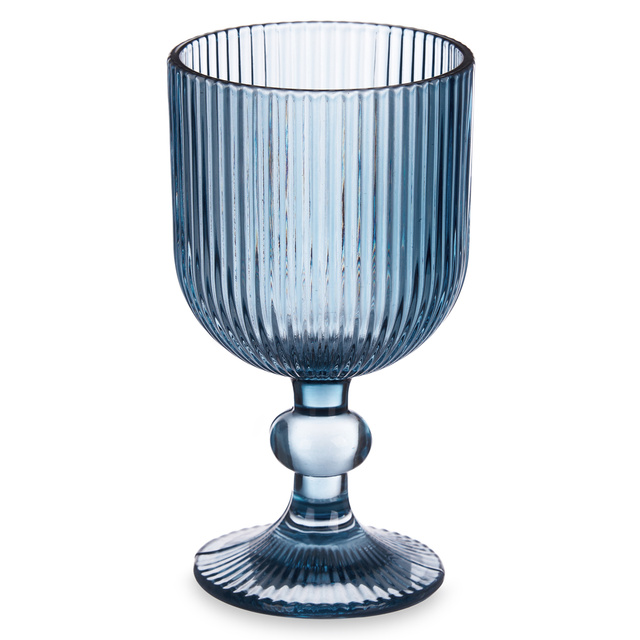 Set pahare de vin LINES din sticla canelata, 6 bucati, 260 ml