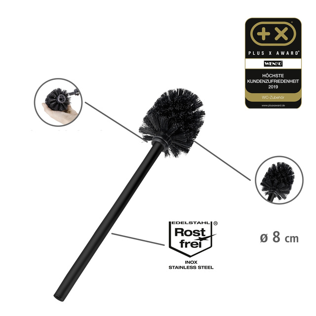 Suport pentru hartie igenica si perie WC RIVALTA, 3in1, bambus, WENKO