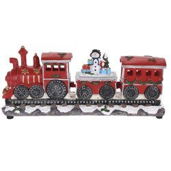 Tren LED de Craciun, motiv Om de zapada, 39 cm