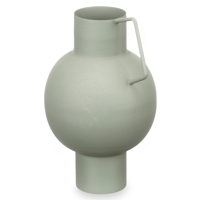 Vaza metalica, culoare pastel, inaltime 23 cm