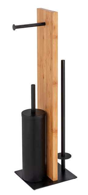 Suport pentru hartie igenica si perie WC RIVALTA, 3in1, WENKO