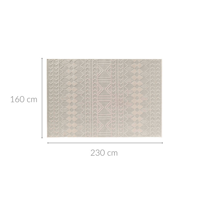 Covor de podea rectangular cu model embosat