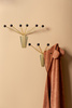 Suport pentru haine de perete NEPTUNE, auriu, 11,5 x 21 x 30 cm