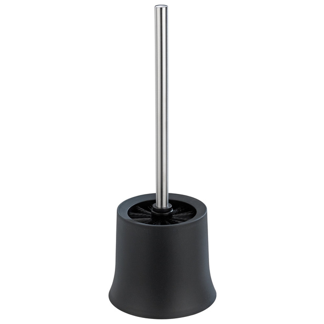 Recipient pentru perie + perie WC, WENKO, negru