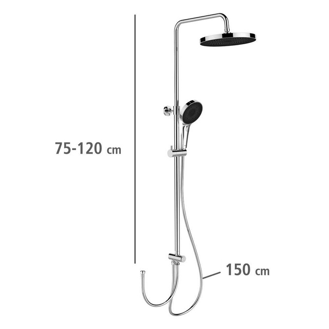 Set de dus cu efect de ploaie, cu functie Softwater, WENKO