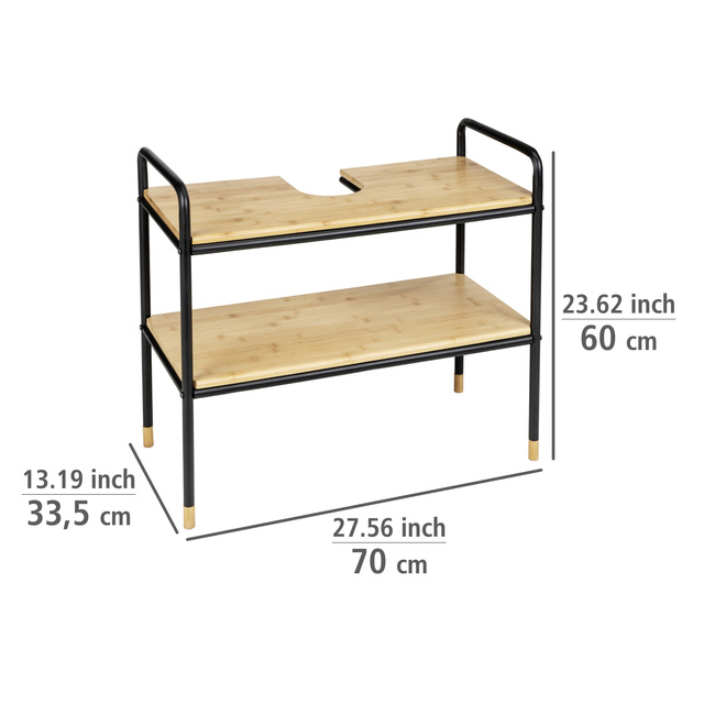 Dulap pentru lavoar, 70 x 60 x 33,5 cm, blat din bambus, Loft, WENKO