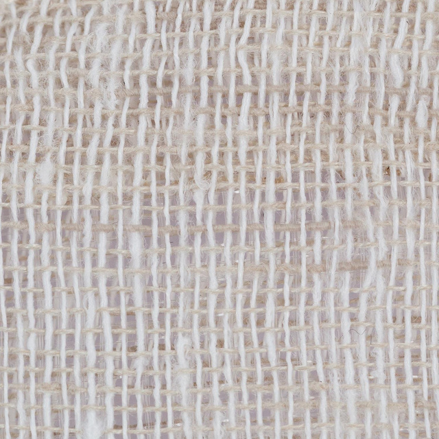 Set 2 perdele scurte, efect de in, 100% poliester, 60 x 90 cm