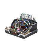 Figurina scena de Craciun, patinoar cu iluminare cu LED