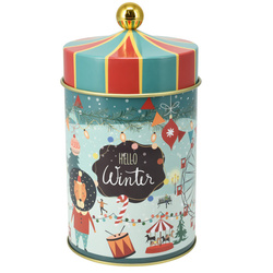 Cutie pentru prăjituri FIABA cort de circ, 1 L, marin